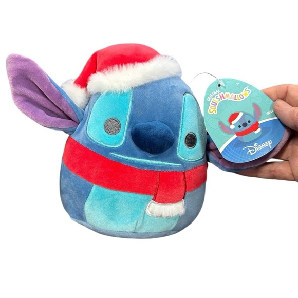 Squishmallow Official KellyToy 8" Disney Stitch Christmas Holiday Plush NWT - Picture 2 of 2